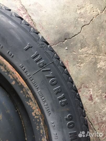 R15 Continental Temporary Use Only 115/70, PCD 4x100 DIA 57.1