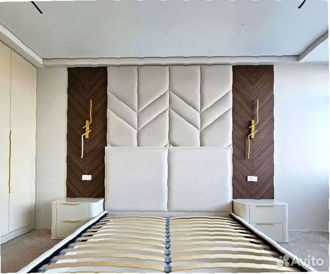 Кровать двуспальная мягкая на заказ