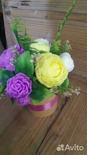 Букет из мыльных цветов