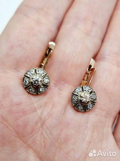 Серьги кольцо СССР 583