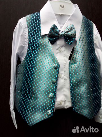 Костюм для мальчика брюки, рубашка.жилет.бабочка