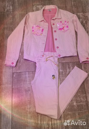 Джинсовая куртка для девочки р.158