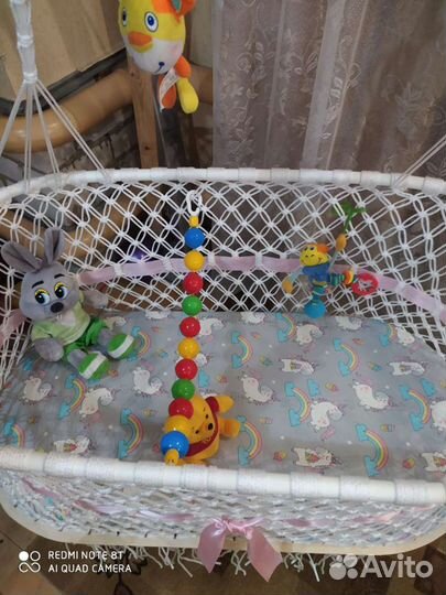 Люлька-колыбель подвесная на пружине