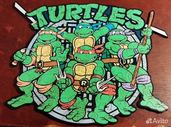 Деревянный пазл Черепашки-ниндзя