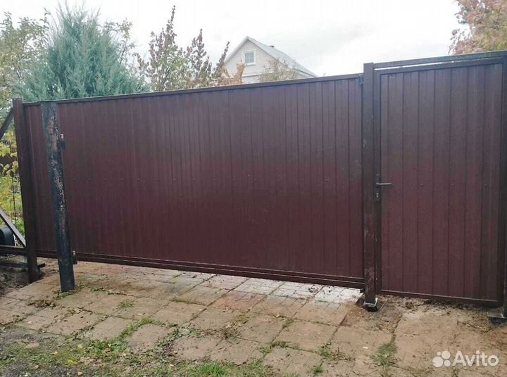 Ворота откатные, ворота распашные под ключ