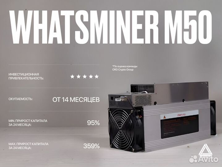 Asic майнер Whatsminer M50