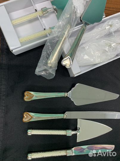 Нож и лопатка для свадебного торта