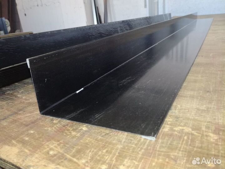 Планка примыкания 60х160х2000 чёрная RAL9005