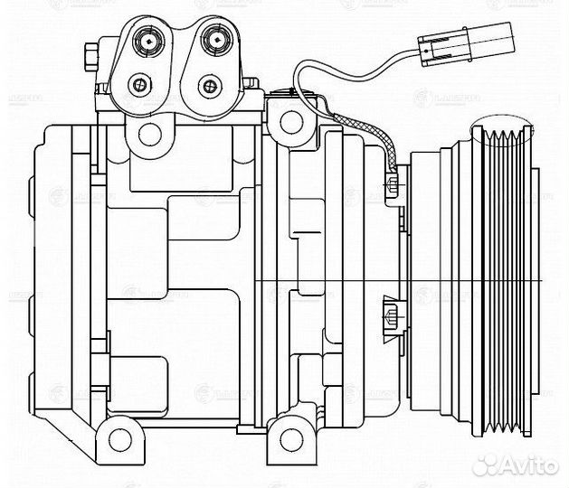 Компрессор кондиционера Киа Спортаж 04- тип Doowon