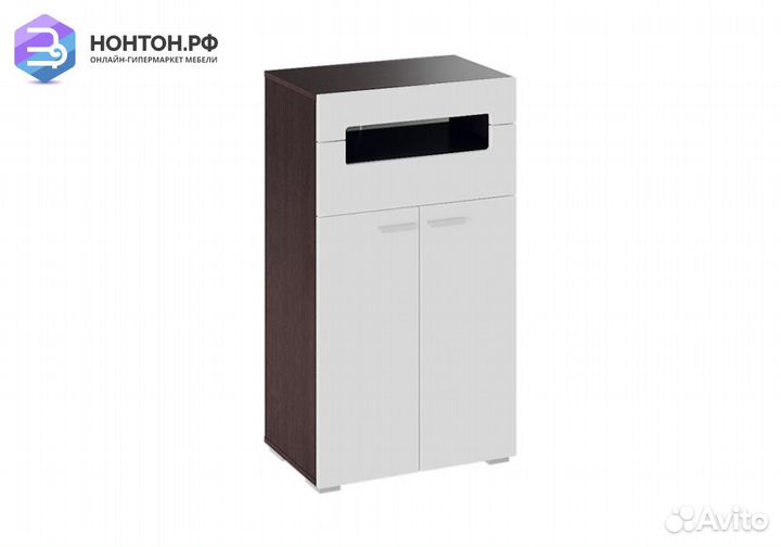 Тумба комбинированная Фьюжн венге линум / белый гл