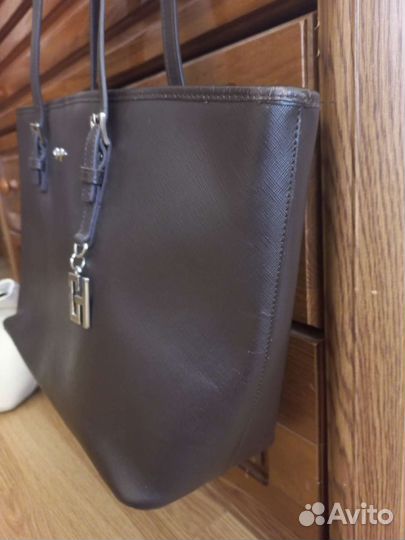 Сумка шоппер, женская, натуральная кожа, Франция