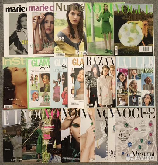 Журналы Vogue Bazaar Numero Glamour Marie Claire