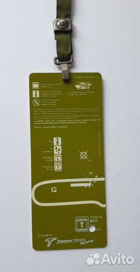 Бейдж F1 Formula 1 2003 Monza Italy