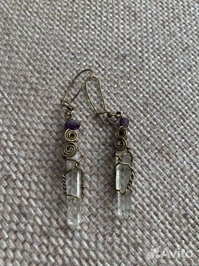 Комплект украшений серьги кольцо хэндмейд