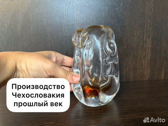 Гутное стекло Ваза гутное стекло СССР