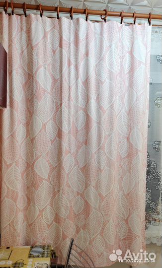 Штора на кухню короткая