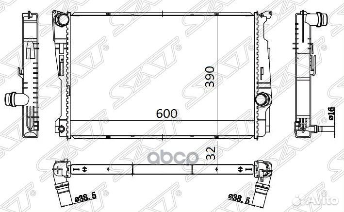 Радиатор BMW X3 10-17 / X4 14-18 BW0014 Sat