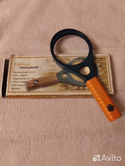 Лупа MG89076 ручная круглая 4x/6х-75мм