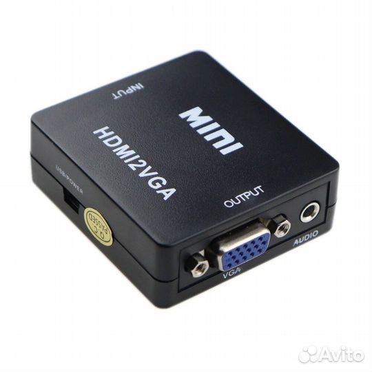 Конвертер hdmi на VGA + аудио 