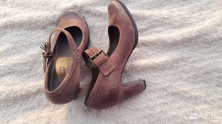 Туфли ecco кожа оригинал стиль мэри джейн 40 р