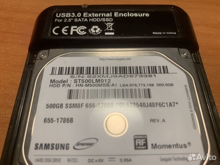 Внешний жесткий диск Seagate 500 Гб (usb 3.0)