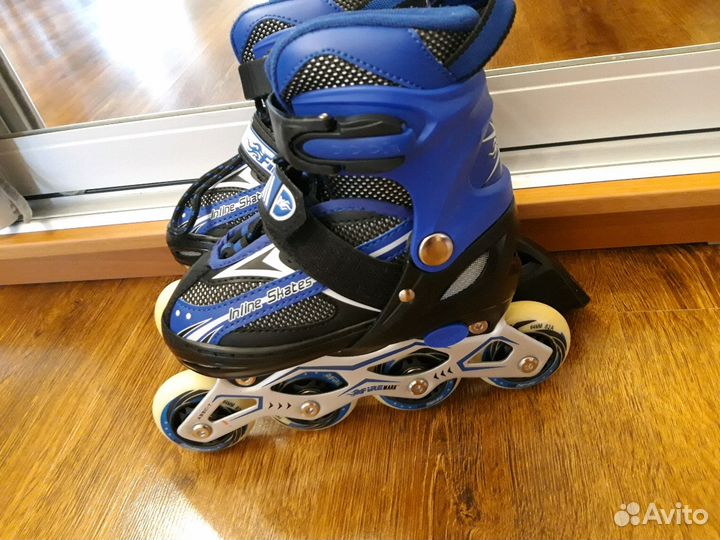 Коньки роликовые, р.31-34, раздвижные, б/у в домаш