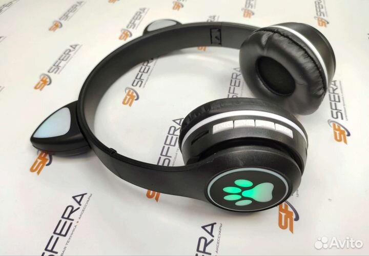 Беспроводные наушники кошачьи ушки