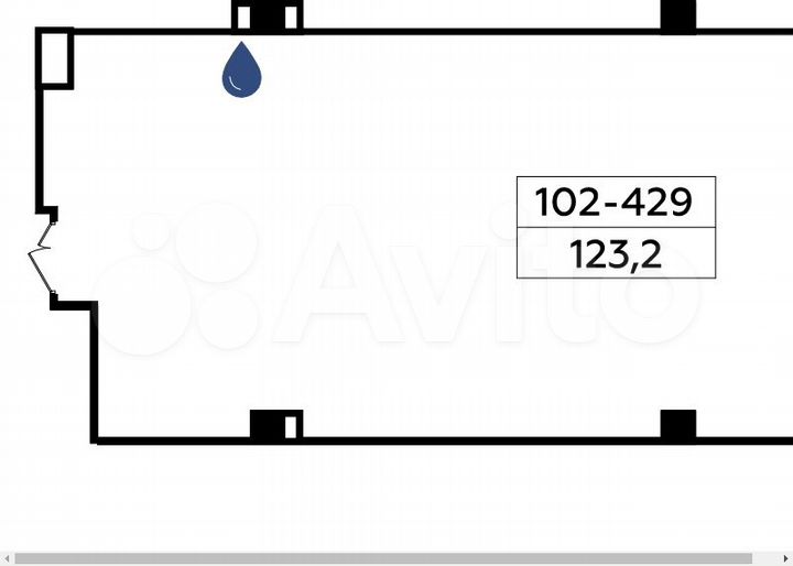 Продается офисное помещение площадью 123.2 кв.м