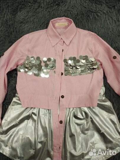 Платье-рубашка для девочки