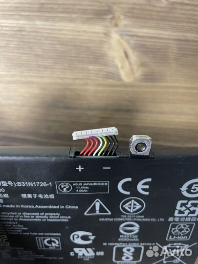 Аккумулятор для ноутбука B31N1726-1 asus