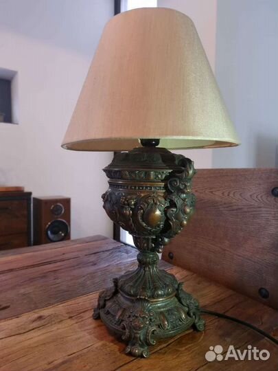 Лампа настольная антикварная бронза