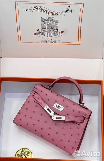 Сумка Hermes Kelly Mini страус