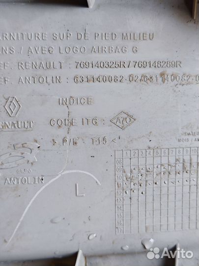 Накладка стойки Renault Fluence I (2009—2013)