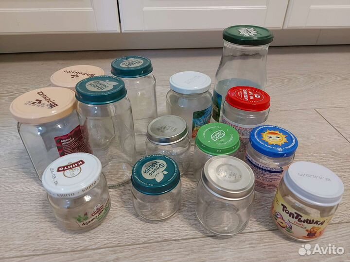 Банки стеклянные разной ёмкости. много