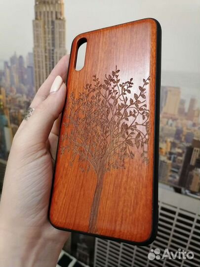 Чехол деревянный для Honor 9x или P Smart Z