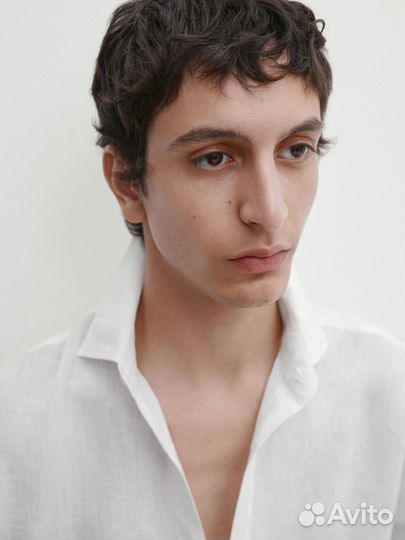 Льняная рубашка Massimo Dutti L