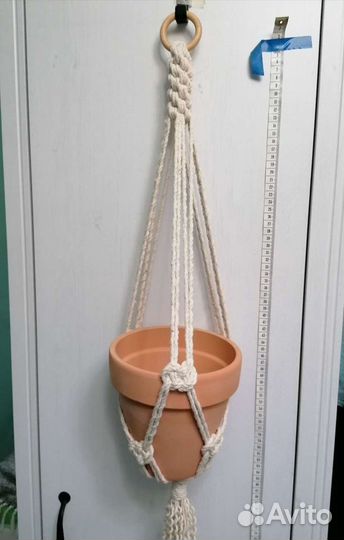 Подве макраме кашпо для цветов