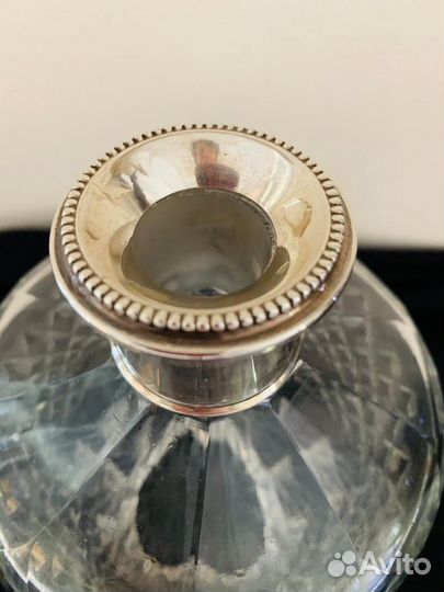 Графин старинный хрустальный с серебром