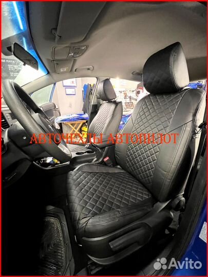 Чехлы Автопилот Kia Sportage 4 из экокожи чёрные