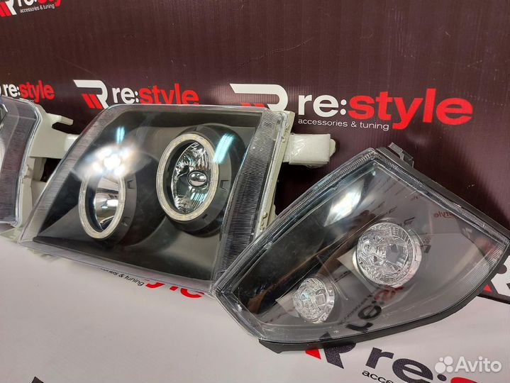 Фары Toyota Land Cruiser Prado 95 LED Темные S2293