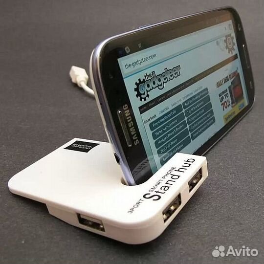 USB-Хаб на 3*USB + Зарядка iPhone 5 + Держатель