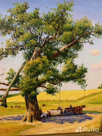 Картина маслом на холсте 60х60 50 годы