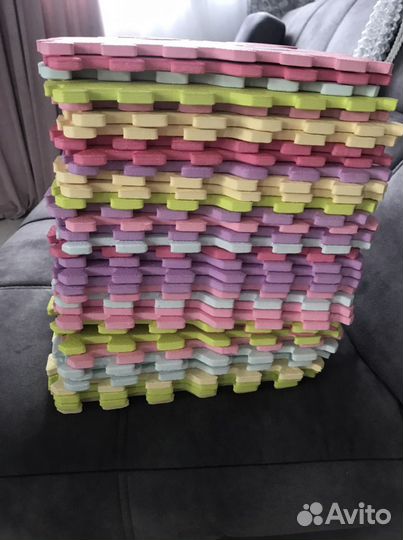 4 коврика пазлы совмещённые для детей