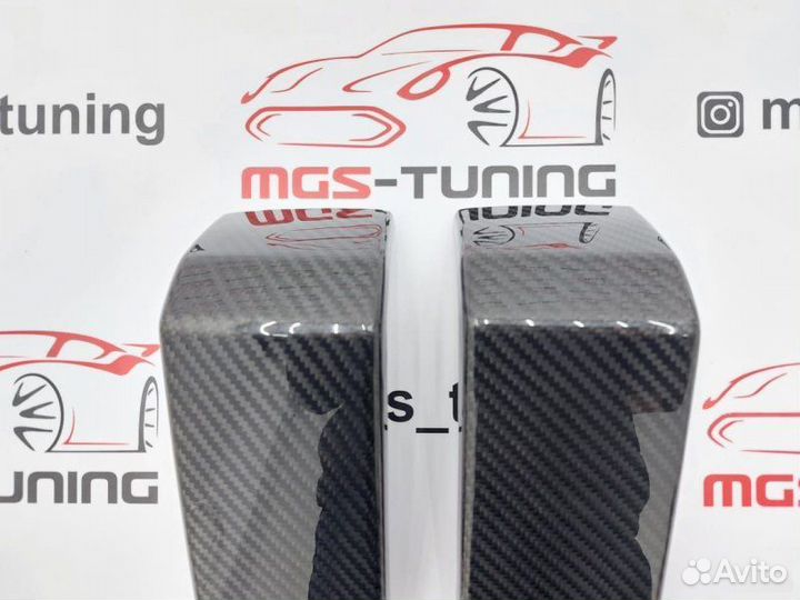 Клыки переднего бампера G63 AMG w464 карбон