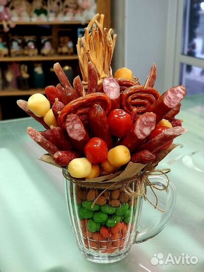 Букет Бургер, мужской букет, сьедобные букеты