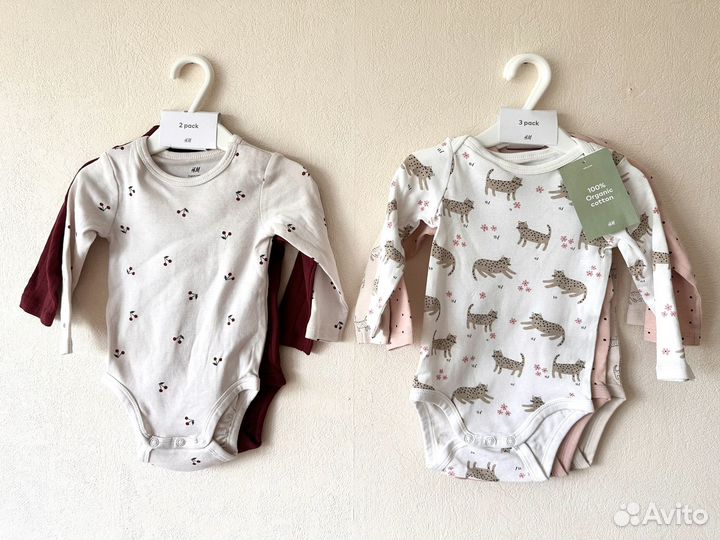 Боди hm для девочек, 68 размер