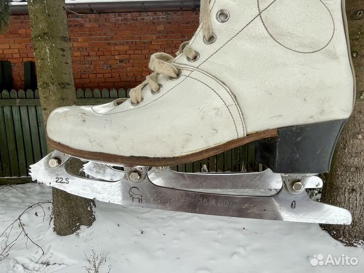 Коньки фигурные детские, СССР натуральная кожа