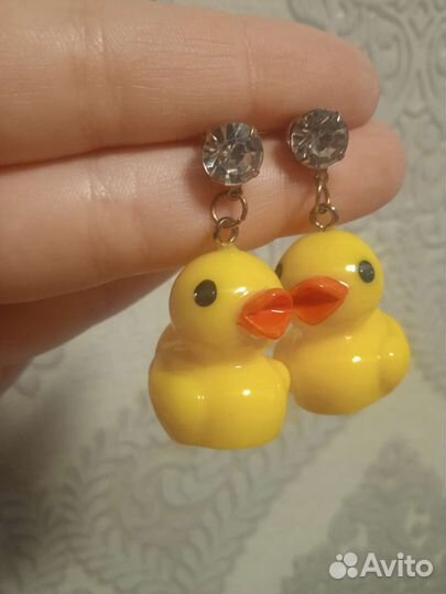 Серьги уточки