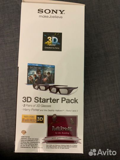 3d очки sony и 2 оригинальных диска Blu-Ray