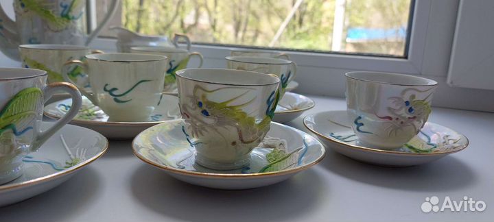 Сервиз кофейный Япония дракон